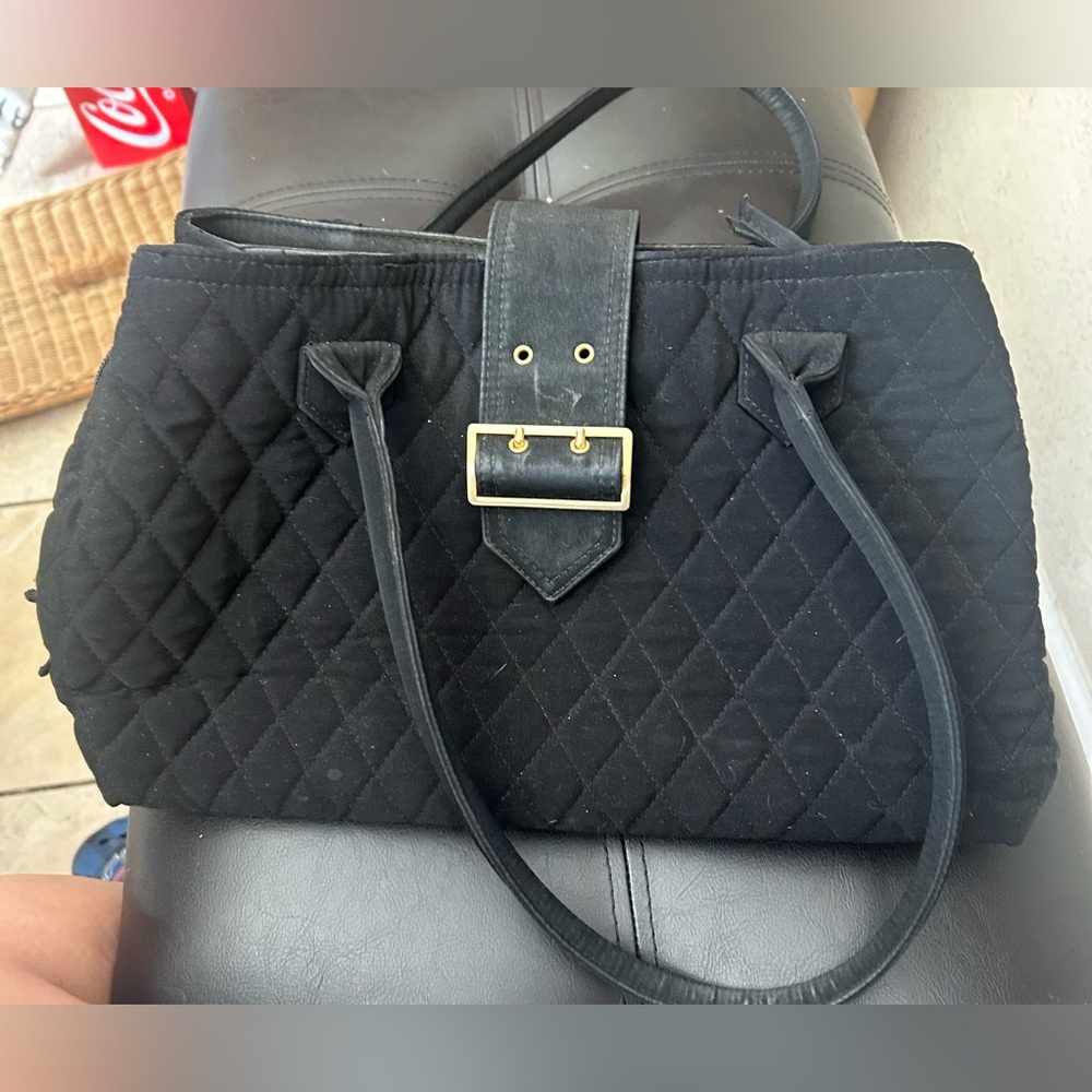 Vera Bradley Black Quilted Shoulder Bag